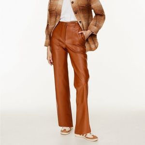 Aritzia Lucy leather Pant in Rich Chestnut size 4
